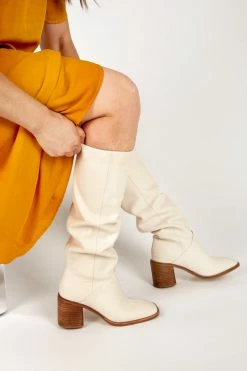 Intentionally Blank SHOES COUCOU TALL HEELED BOOT Cream