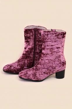 Intentionally Blank SHOES HYPE BOOT Rose Velvet
