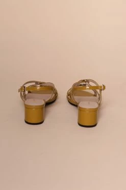 Intentionally Blank KIMORA HEELED SANDAL Mustard Patent SHOES 10 Intentionally Blank KIMORA HEELED SANDAL Mustard Patent SHOES
