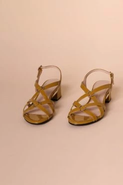 Intentionally Blank KIMORA HEELED SANDAL Mustard Patent SHOES 9 Intentionally Blank KIMORA HEELED SANDAL Mustard Patent SHOES