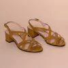 Intentionally Blank KIMORA HEELED SANDAL Mustard Patent SHOES