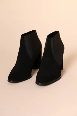 Intentionally Blank MIA HEELED BOOT Black Suede