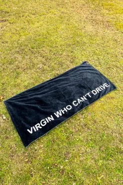 Intentionally Blank VIRGIN WHO CAN'T DRIVE BEACH TOWEL