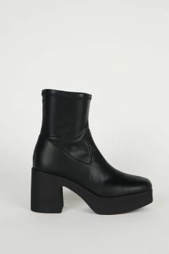Intentionally Blank MARLOWE PLATFORM BOOT Black Vegan