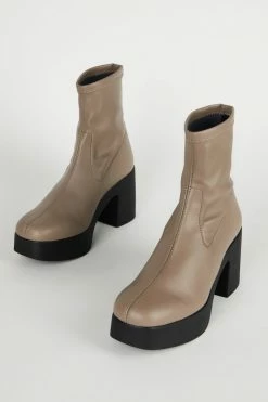 Intentionally Blank MARLOWE PLATFORM BOOT Fog Vegan SHOES