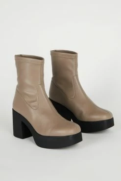 Intentionally Blank MARLOWE PLATFORM BOOT Fog Vegan SHOES
