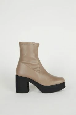 Intentionally Blank MARLOWE PLATFORM BOOT Fog Vegan SHOES