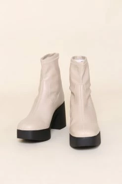 Intentionally Blank MARLOWE PLATFORM BOOT Clouds Vegan SHOES