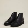 Intentionally Blank MILLER HI TOP Black Leather SHOES
