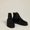 Intentionally Blank MILLER HI TOP Black Cowhide SHOES
