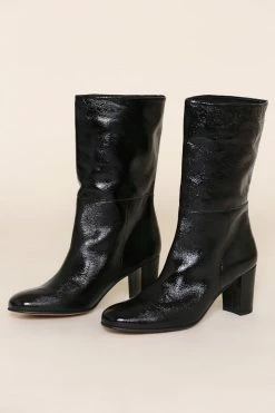 Intentionally Blank PAMMY MID LENGTH BOOT Black Patent SHOES