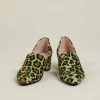 Intentionally Blank SHOES PERF-HI HEEL Green Cheetah