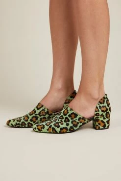 Intentionally Blank SHOES PERF-HI HEEL Green Cheetah