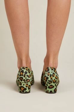 Intentionally Blank SHOES PERF-HI HEEL Green Cheetah