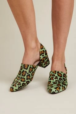 Intentionally Blank SHOES PERF-HI HEEL Green Cheetah