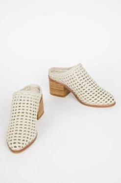 Intentionally Blank CAPS Basket MULE Bone SHOES