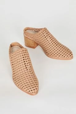 Intentionally Blank CAPS Basket MULE Tan SHOES