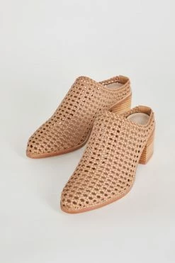 Intentionally Blank CAPS Basket MULE Tan SHOES