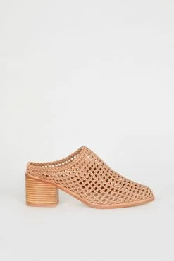 Intentionally Blank CAPS Basket MULE Tan SHOES