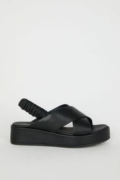 Intentionally Blank STARRY FLATFORM SANDAL Black