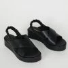 Intentionally Blank STARRY FLATFORM SANDAL Black