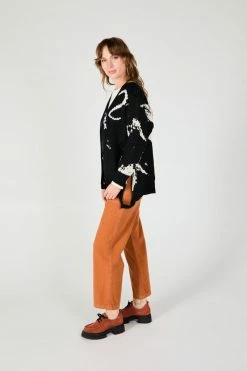 Intentionally Blank SWEDEN CARDIGAN BLEACH OUT