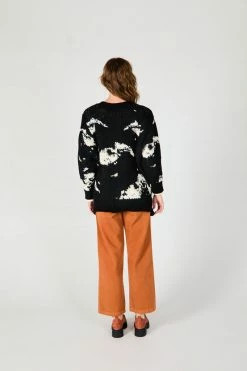 Intentionally Blank SWEDEN CARDIGAN BLEACH OUT