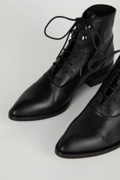 Intentionally Blank WEST HEELED BOOT BLACK SHOES