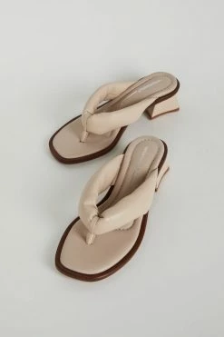Intentionally Blank NEW ARRIVALS WHITMAN HEELED SANDALS Cream