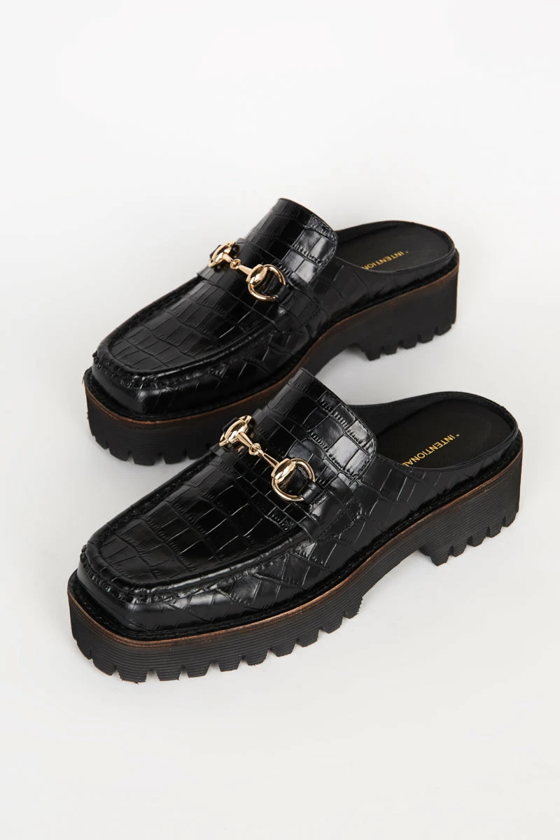 Intentionally Blank KOWLOON LOAFER MULE Black 3 Intentionally Blank KOWLOON LOAFER MULE Black