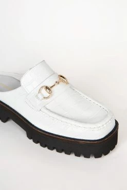 Intentionally Blank KOWLOON LOAFER MULE White