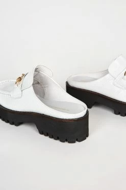 Intentionally Blank KOWLOON LOAFER MULE White