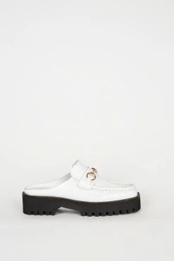 Intentionally Blank KOWLOON LOAFER MULE White