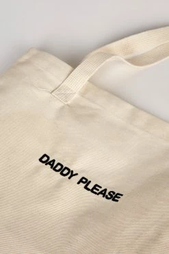 Intentionally Blank DADDY PLEASE Tote Natural ACCESSORIES