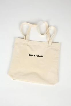 Intentionally Blank DADDY PLEASE Tote Natural ACCESSORIES
