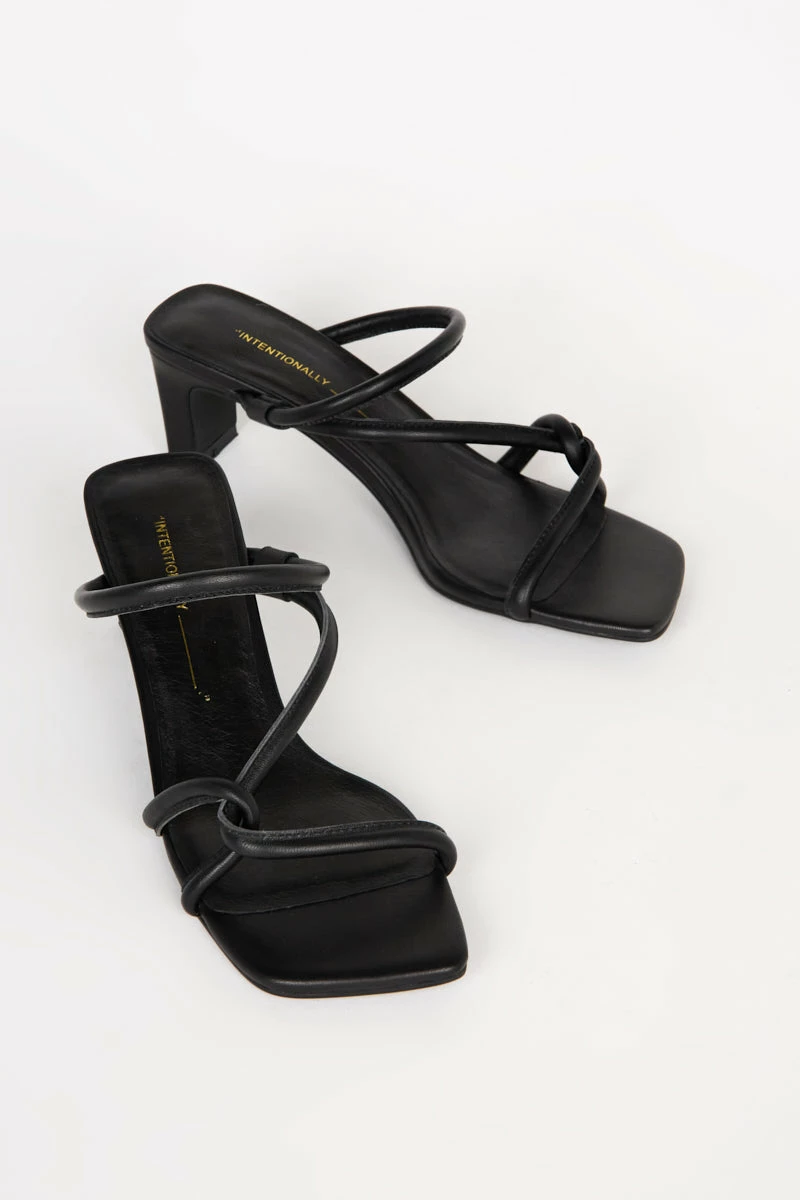 Intentionally Blank WILLOW HEELED SANDAL Black 3 Intentionally Blank WILLOW HEELED SANDAL Black